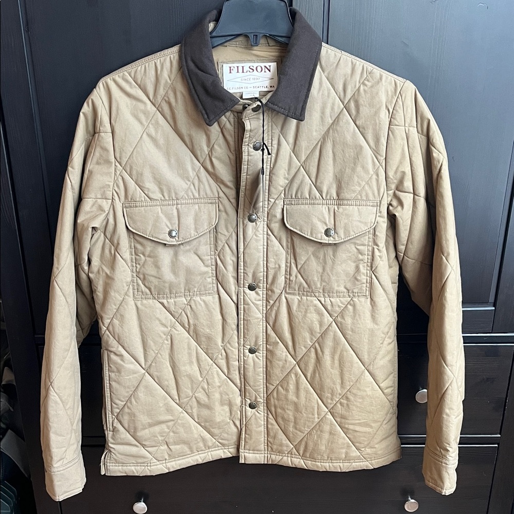 Hyder Filson Tan Quilted Jac-Shirt Jacket
